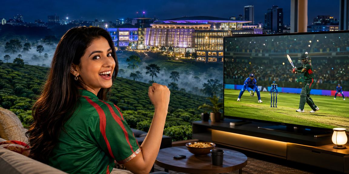 ঢাকায় চা বাগানের পাশে ক্রিকেট বেটিংয়ের দৃশ্য